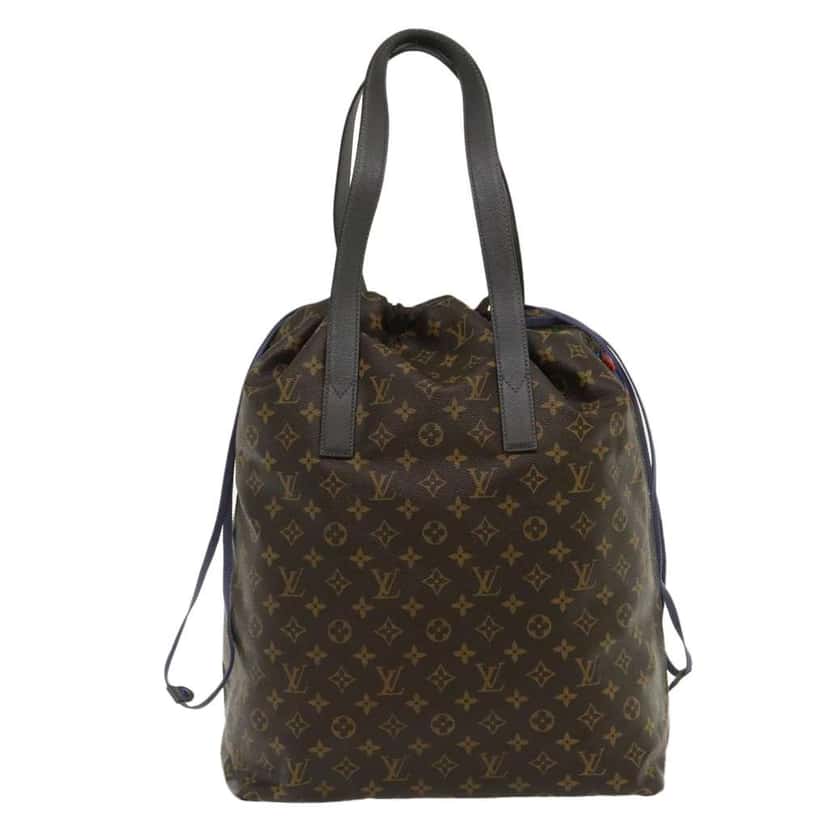 Louis Vuitton Cabas Light Drawstring Bag Brown Canvas Very good condition - Back View