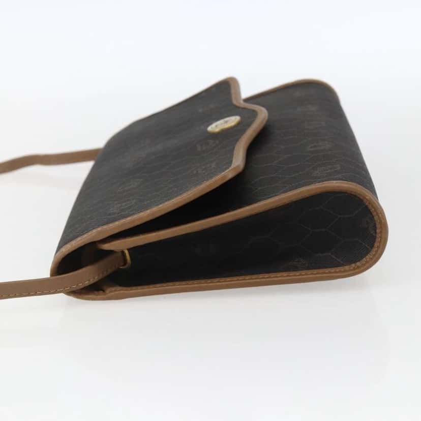 Christian Dior Vintage Honeycomb Flap Crossbody Bag Black Canvas Good condition - Inside View