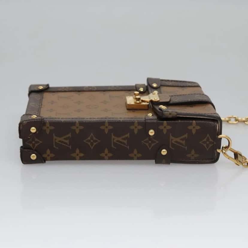 Louis Vuitton Vertical Trunk Pochette Brown Canvas Very good condition - Inside View