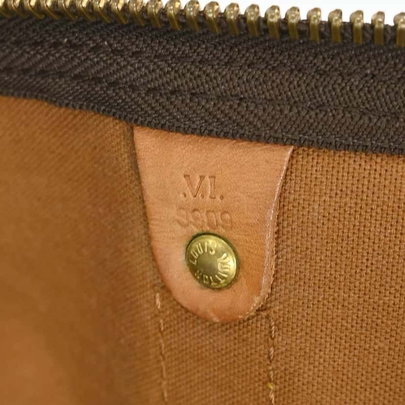 Louis Vuitton Keepall Bandouliere Bag Brown Canvas Good condition - Box View