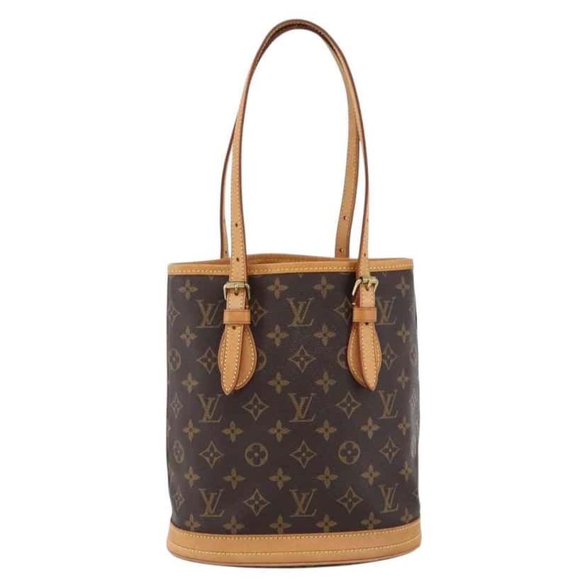 Louis Vuitton Bucket Bag Brown Canvas Good condition - Front View