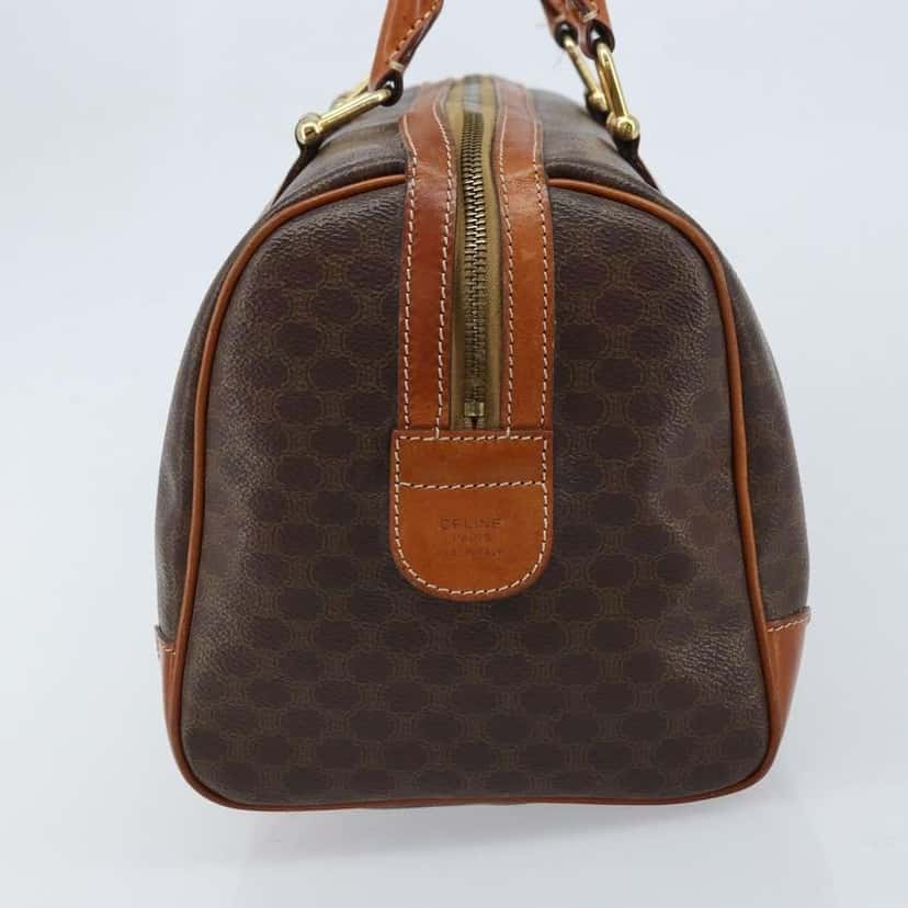 Celine Vintage Duffle Bag Brown Canvas Fair condition - Model View