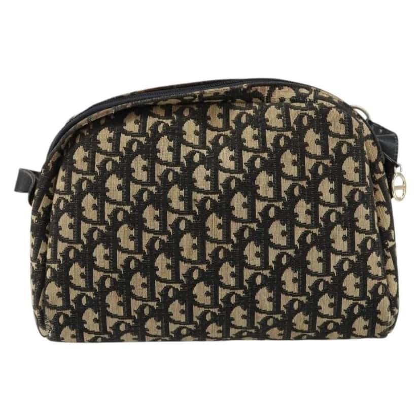 Christian Dior Vintage CD trotter Shoulder bag Black Canvas Good condition - Back View