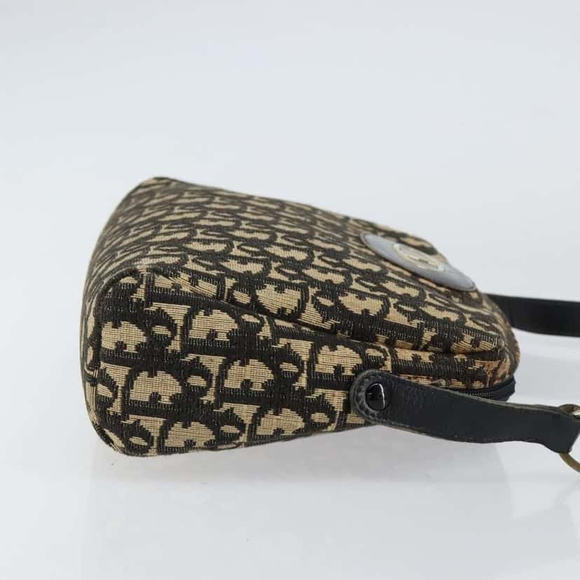 Christian Dior Vintage CD trotter Shoulder bag Black Canvas Good condition - Inside View