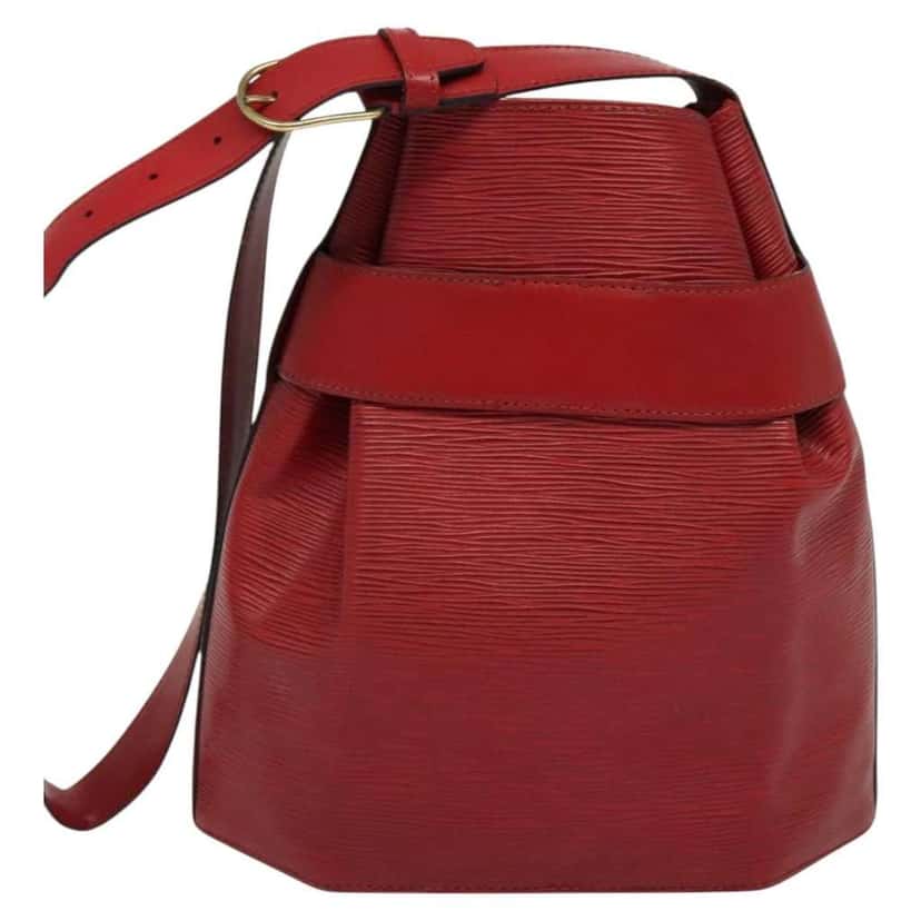 Louis Vuitton Vintage Sac d'Epaule Handbag Red Leather Fair condition - Back View