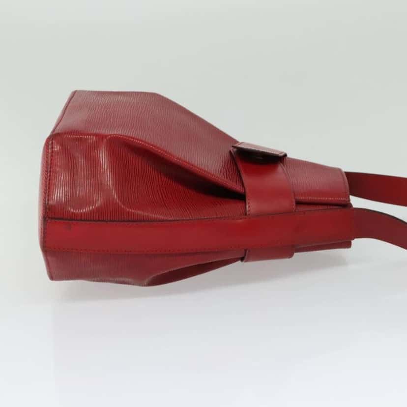 Louis Vuitton Vintage Sac d'Epaule Handbag Red Leather Fair condition - Model View