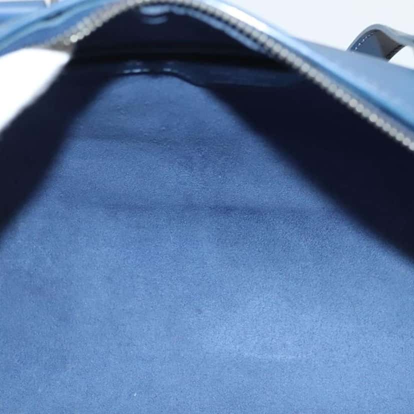 Louis Vuitton Soufflot Handbag Blue Leather Good condition - Box View