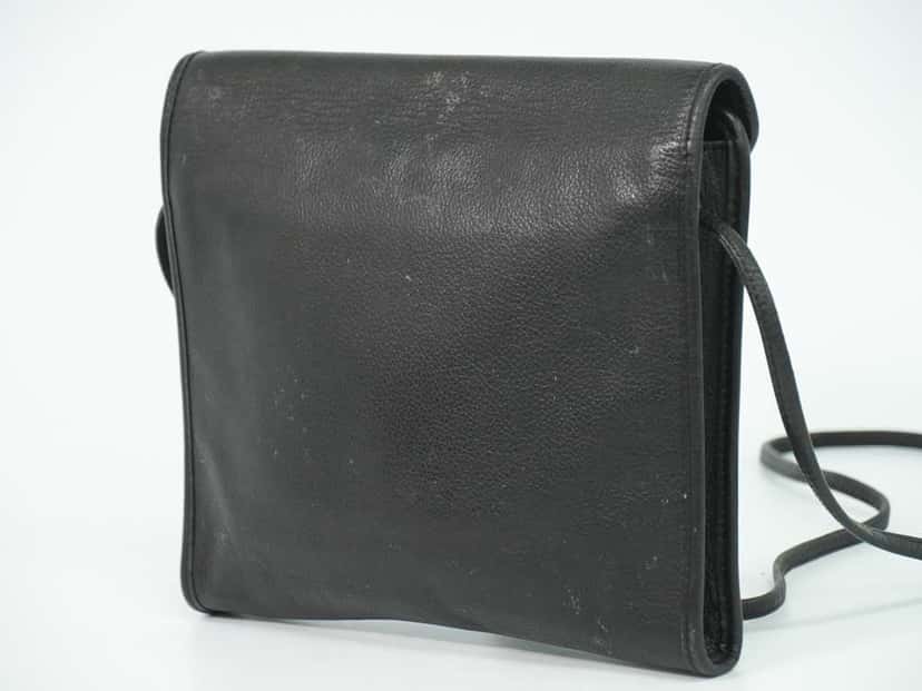 Saint Laurent Vintage Shoulder Bag Black Leather Good condition - Back View