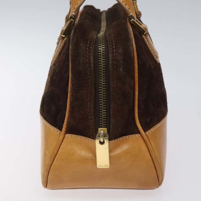 Celine C Macadam Handbag Brown Suede Fair condition - Inside View