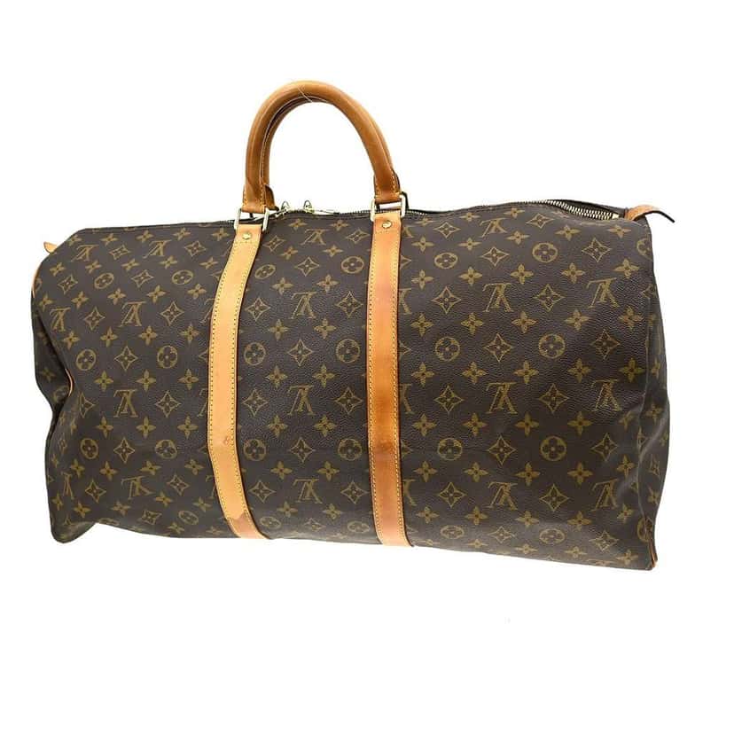 Louis Vuitton Keepall Bag Brown Canvas Fair condition - Back View