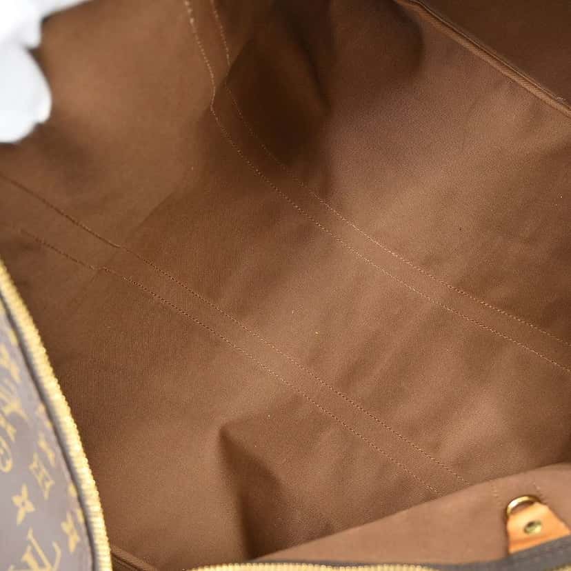 Louis Vuitton Keepall Bag Brown Canvas Fair condition - Inside View