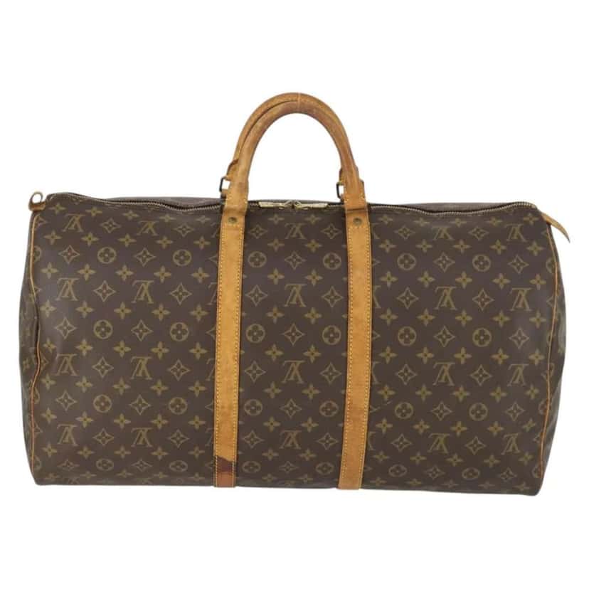 Louis Vuitton Keepall Bag Brown Canvas Fair condition - Back View