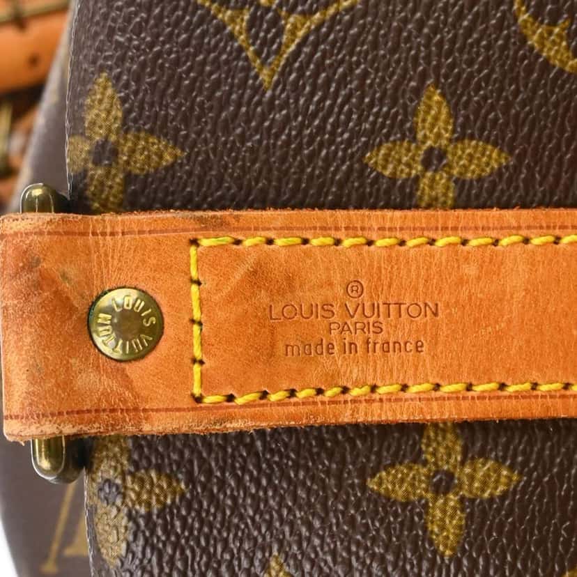 Louis Vuitton Keepall Bandouliere Bag Brown Canvas Fair condition - Model View