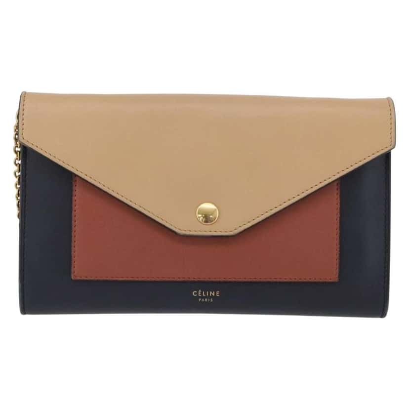 Celine Pocket Envelope Wallet on Chain Other Leather Good condition - Front View