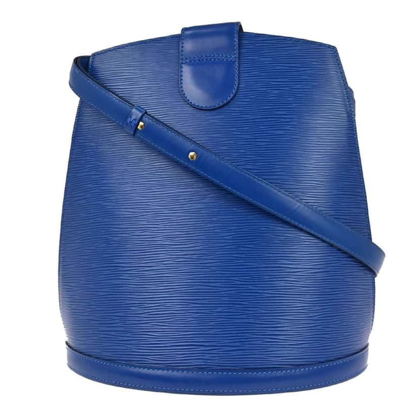Louis Vuitton Cluny Shoulder Bag Blue Leather Good condition - Back View