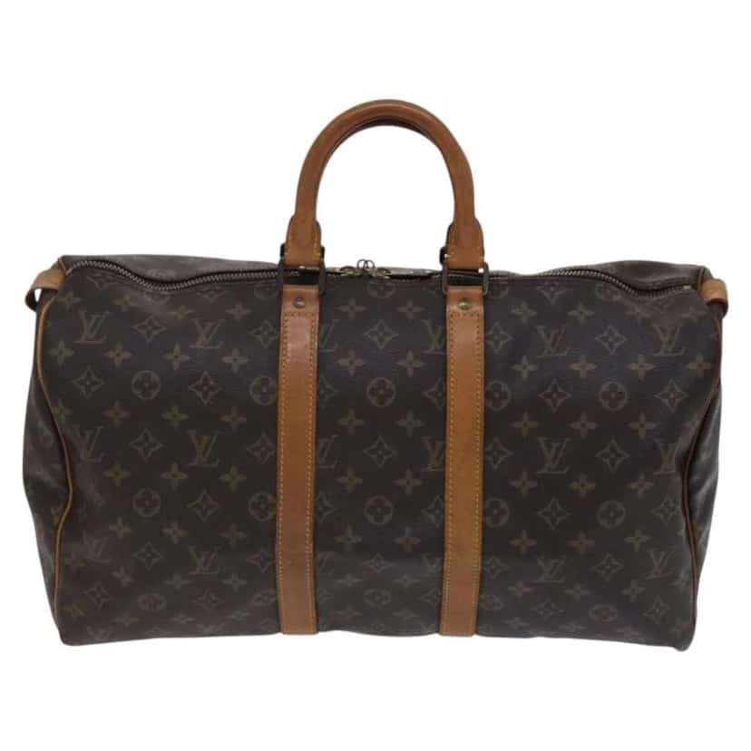 Louis Vuitton Keepall Bag Brown Canvas Good condition - Front View