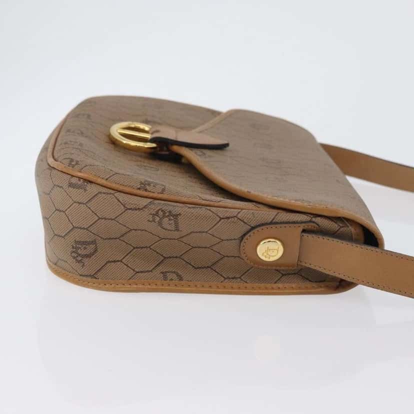 Christian Dior Vintage Honeycomb Shoulder Bag Beige Canvas Good condition - Inside View
