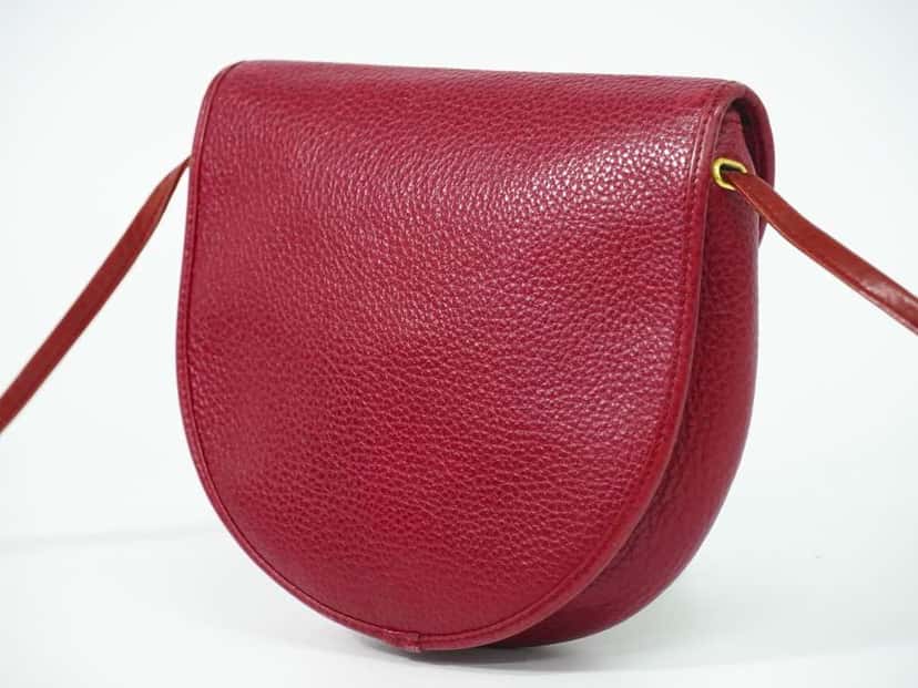 Christian Dior Vintage Shoulder Bag Red Leather Good condition - Back View