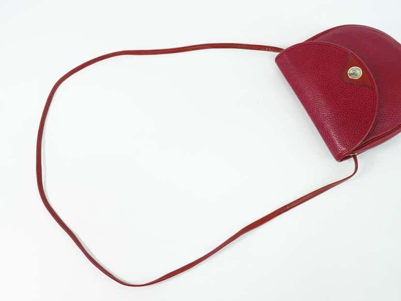 Christian Dior Vintage Shoulder Bag Red Leather Good condition - Box View