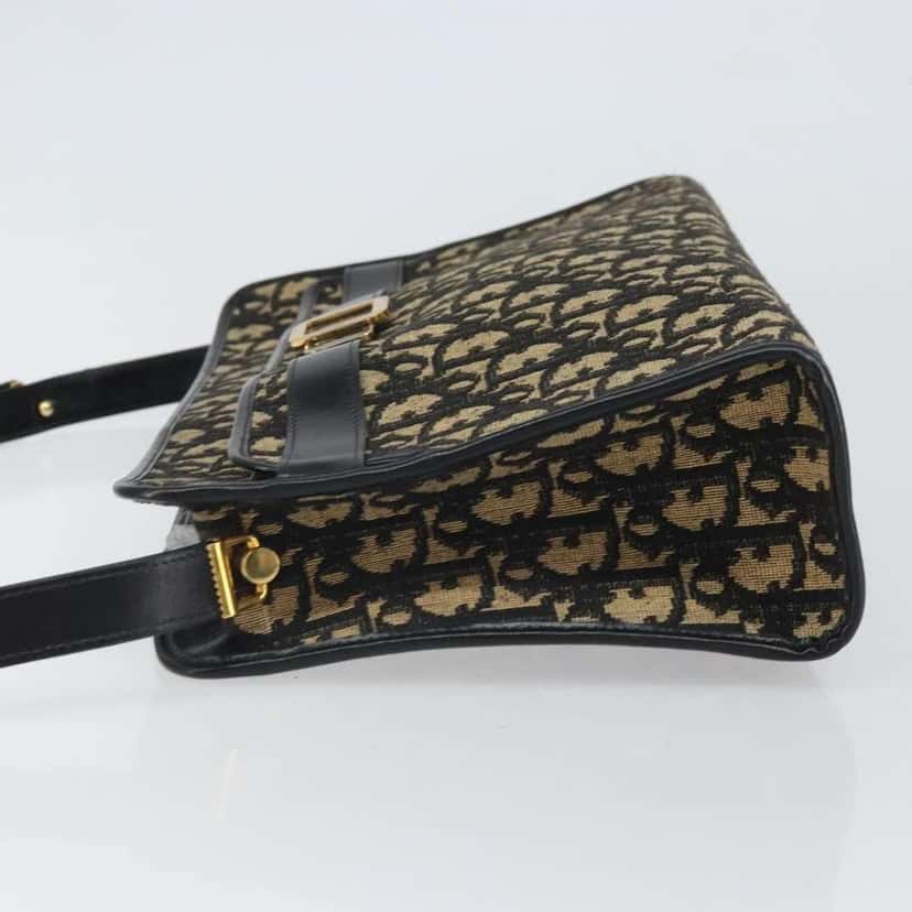 Christian Dior Trotter shoulder bag Navy Canvas Good condition - Model View