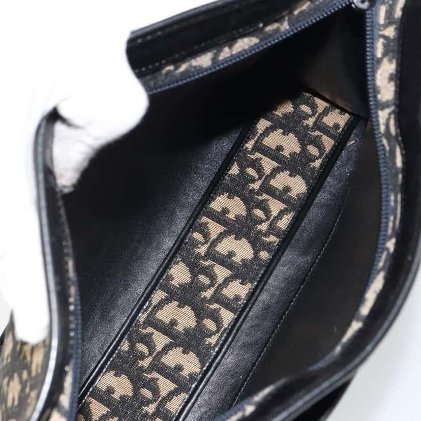 Christian Dior Trotter shoulder bag Navy Canvas Good condition - Box View