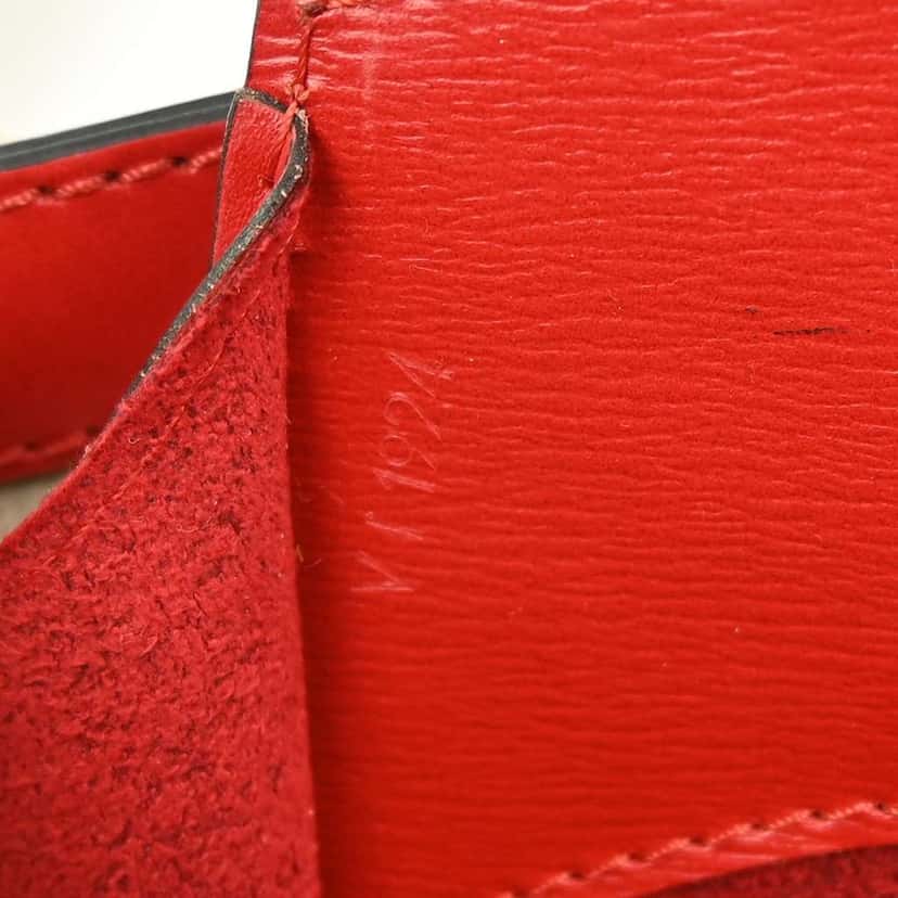 Louis Vuitton Cluny Shoulder Bag Red Leather Good condition - Box View