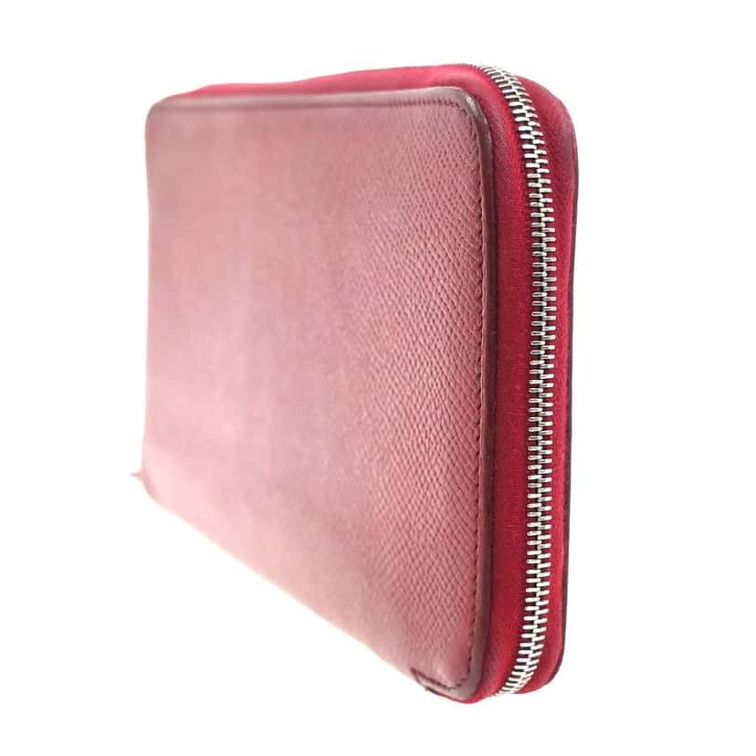 Hermès Azap Zip Around Wallet Red Leather Good condition - Model View