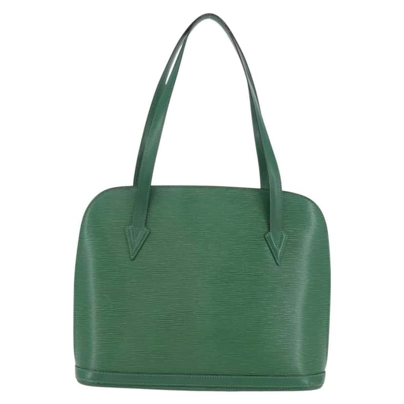 Louis Vuitton Lussac Handbag Green Leather Fair condition - Back View