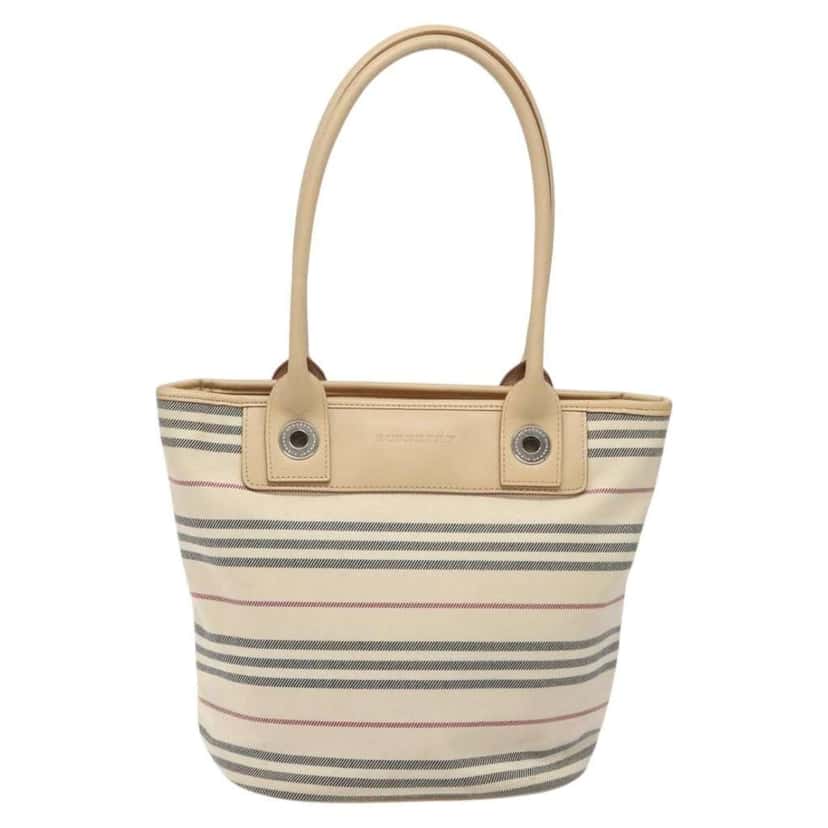 Burberry Nova Check Tote Beige Canvas Fair condition - Front View