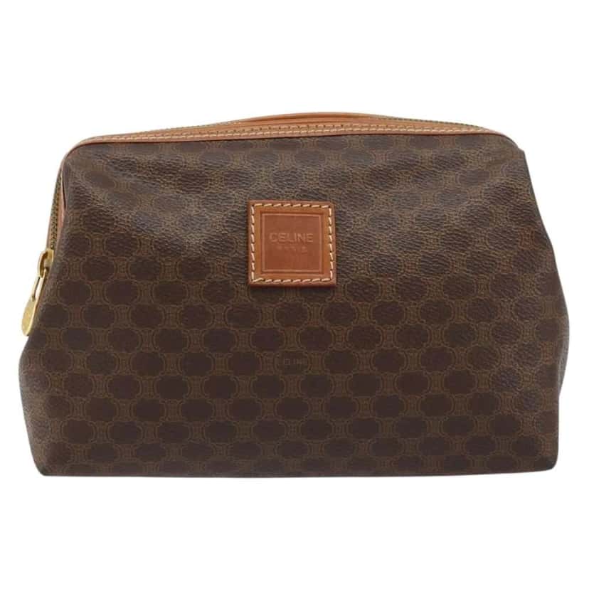 Celine Macadam Pochette Brown Canvas Good condition - Front View