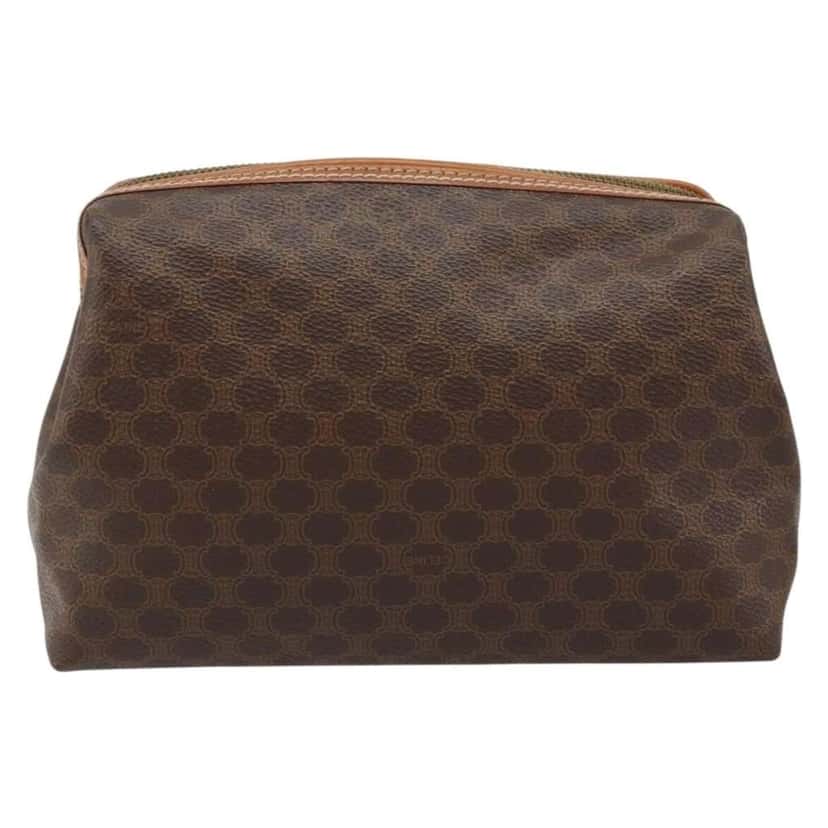 Celine Macadam Pochette Brown Canvas Good condition - Back View