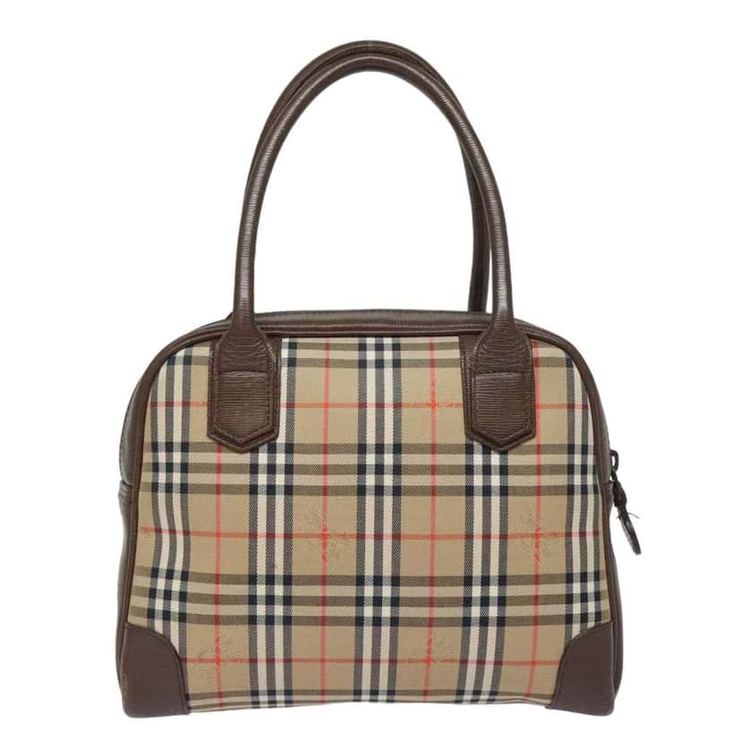 Burberry Nova Check Handbag Beige Canvas Fair condition - Back View