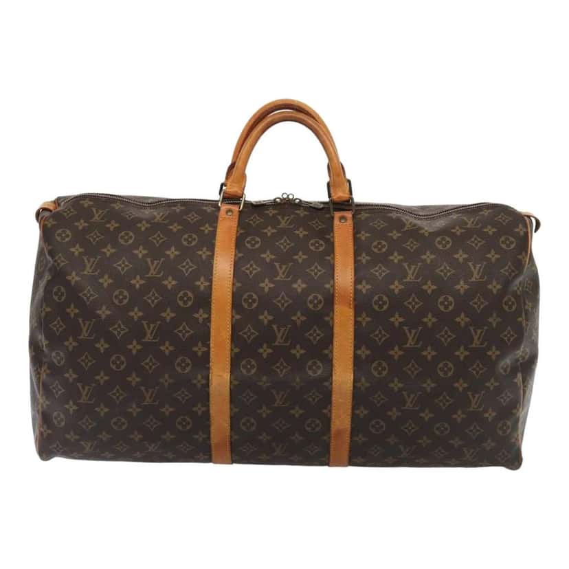 Louis Vuitton Keepall Bag Brown Canvas Fair condition - Front View