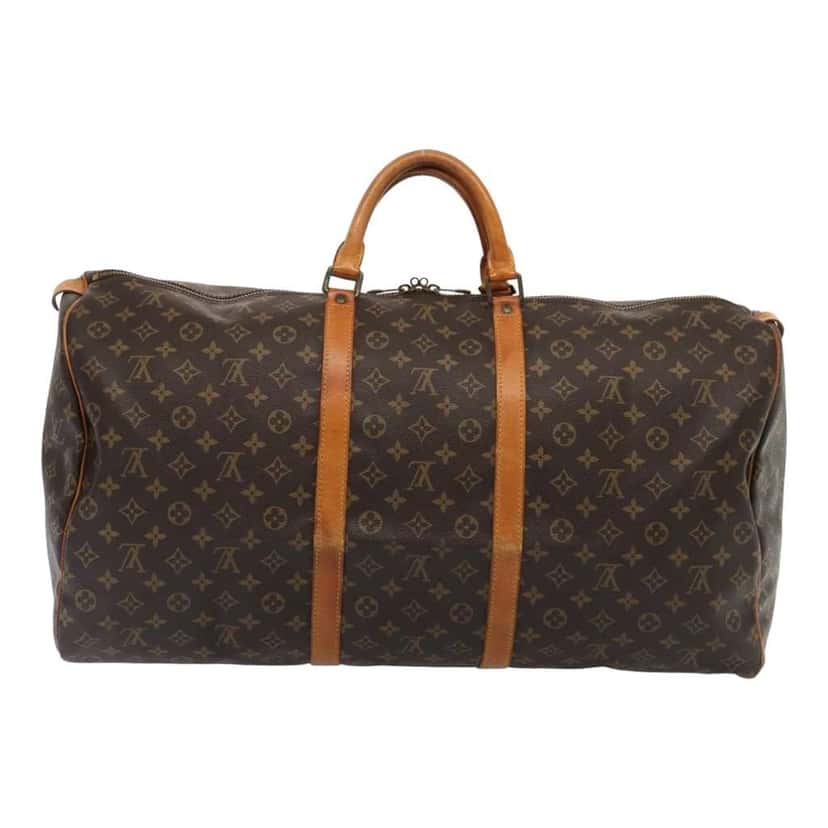 Louis Vuitton Keepall Bag Brown Canvas Fair condition - Back View