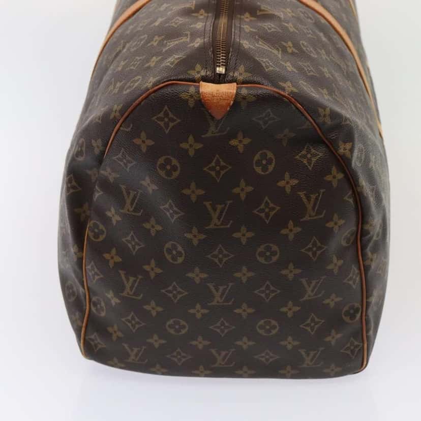 Louis Vuitton Keepall Bag Brown Canvas Fair condition - Model View