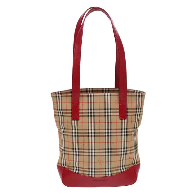 Burberry Nova Check Tote Beige Canvas Good condition - Back View