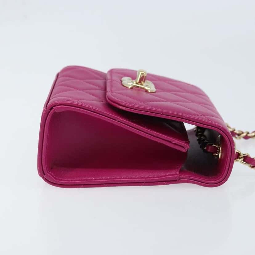 Chanel Trendy CC Clutch with Chain Purple Leather Very good condition - Inside View