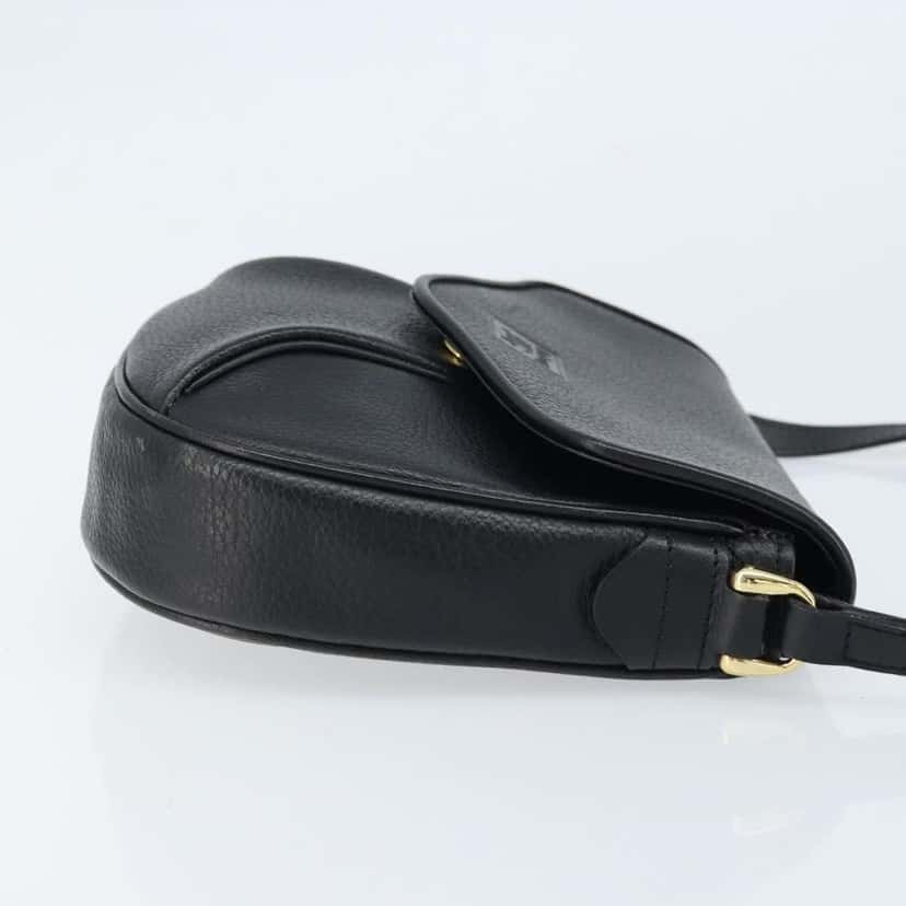 Burberry Flap Shoulder Bag Black Leather Good condition - Inside View