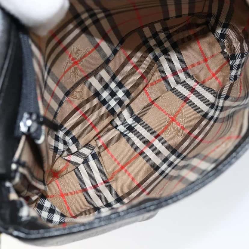 Burberry Flap Shoulder Bag Black Leather Good condition - Box View