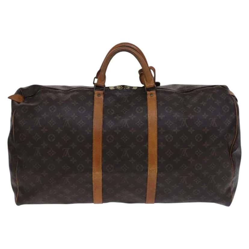 Louis Vuitton Keepall Bag Brown Canvas Fair condition - Back View