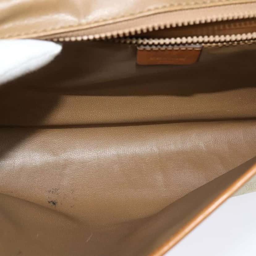 Celine Vintage Macadam Shoulder Bag White Canvas Good condition - Box View