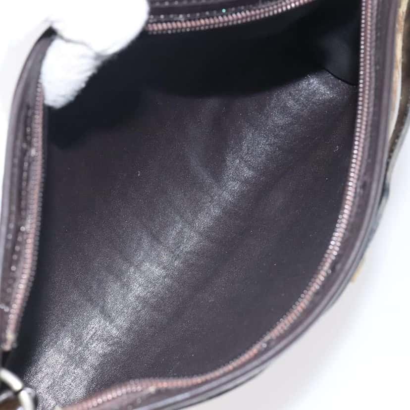 Christian Dior Vintage Trotter Shoulder Bag Brown Canvas Good condition - Box View