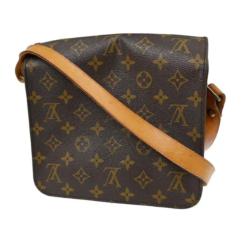 Louis Vuitton Cartouchiere Handbag Brown Canvas Fair condition - Back View