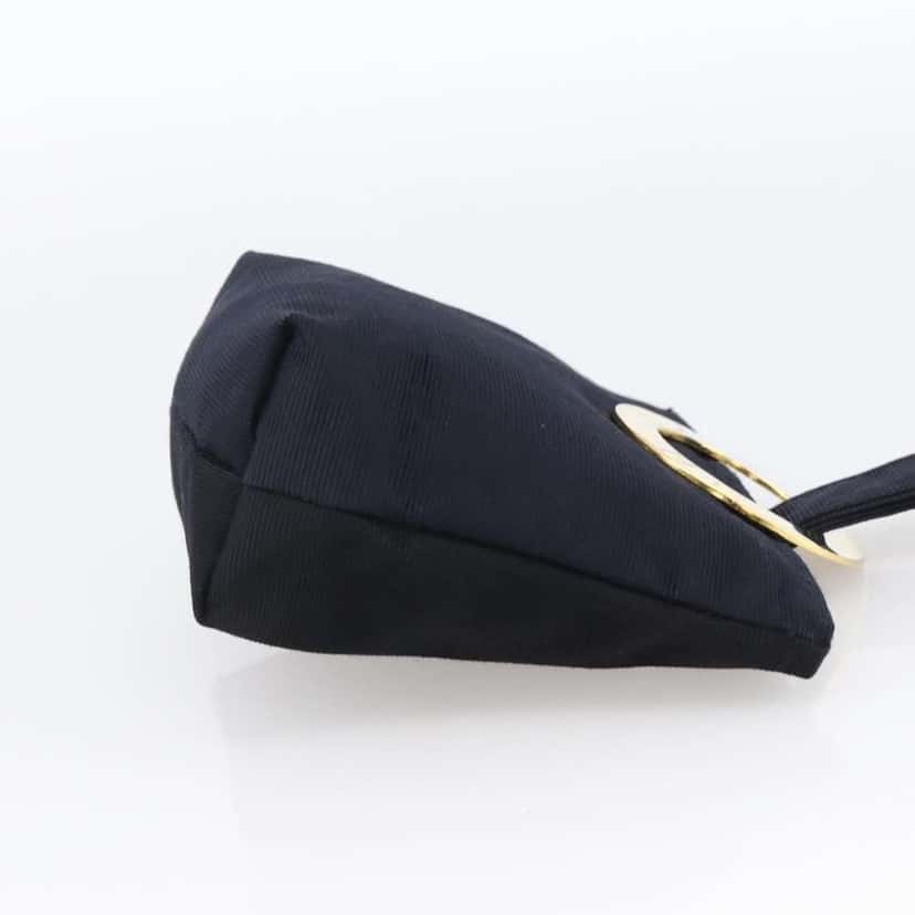 Celine Circle Logo Pouch Navy Good condition - Model View