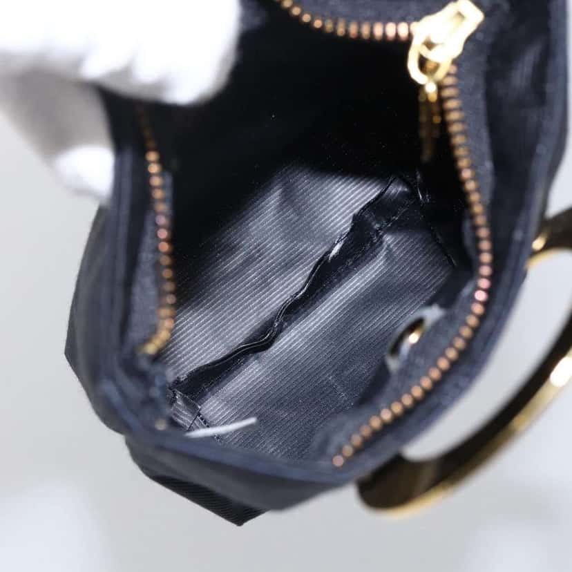 Celine Circle Logo Pouch Navy Good condition - Box View