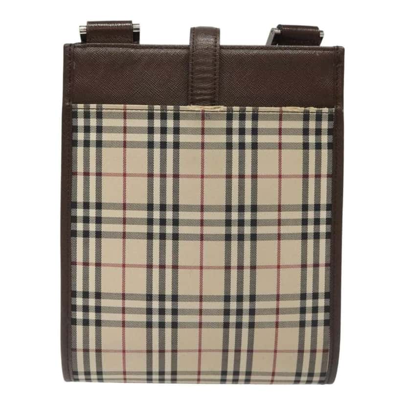 Burberry Nova check Shoulder bag Beige Canvas Good condition - Back View