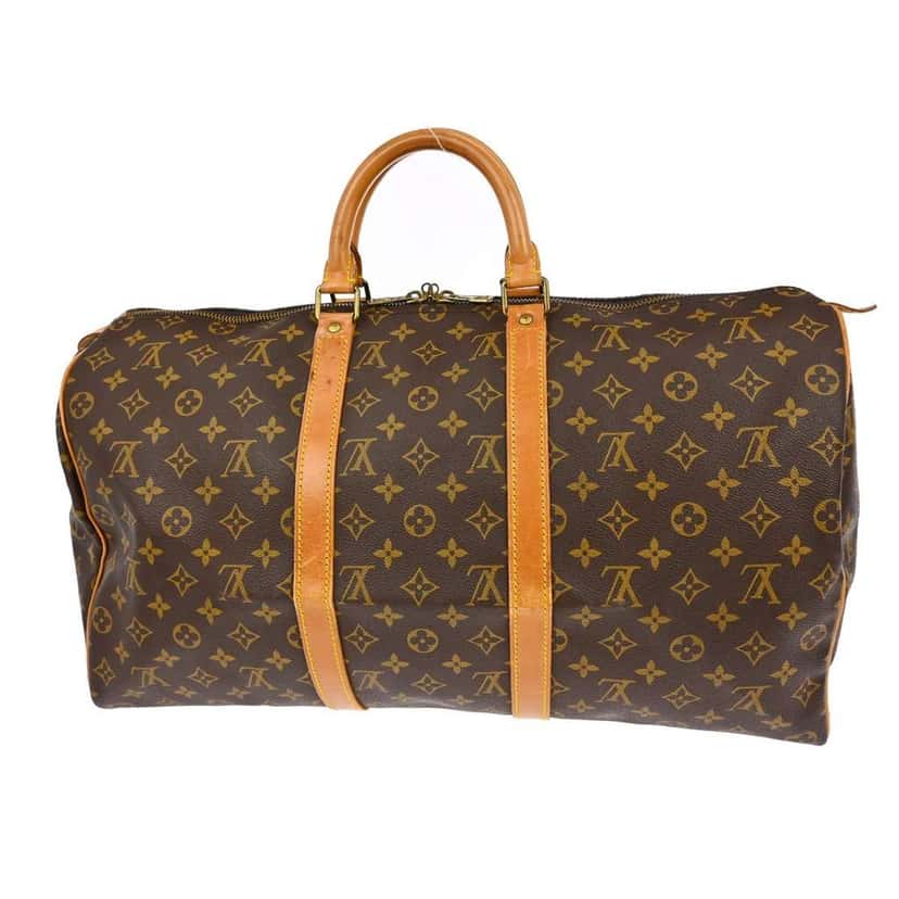 Louis Vuitton Keepall Bag Brown Canvas Good condition - Back View