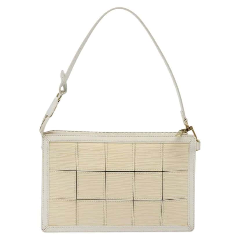 Louis Vuitton Delmonico Pochette Beige Leather Good condition - Back View