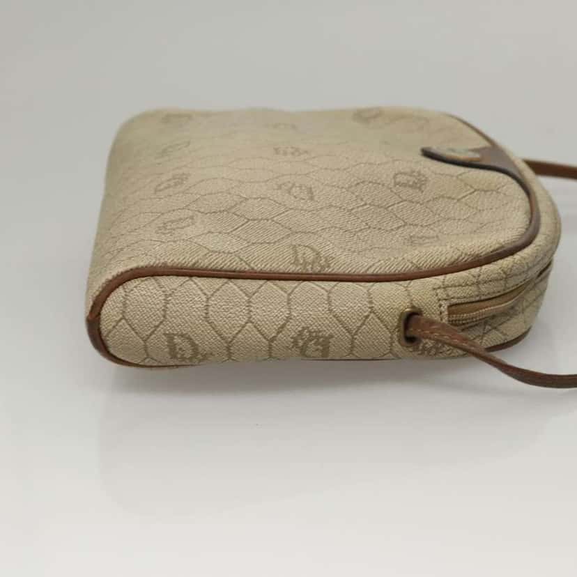 Christian Dior Vintage Honeycomb Shoulder Bag Beige Canvas Good condition - Inside View