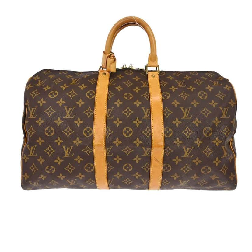 Louis Vuitton Keepall Bag Brown Canvas Fair condition - Front View